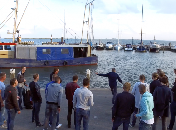 Bal in de botter schieten